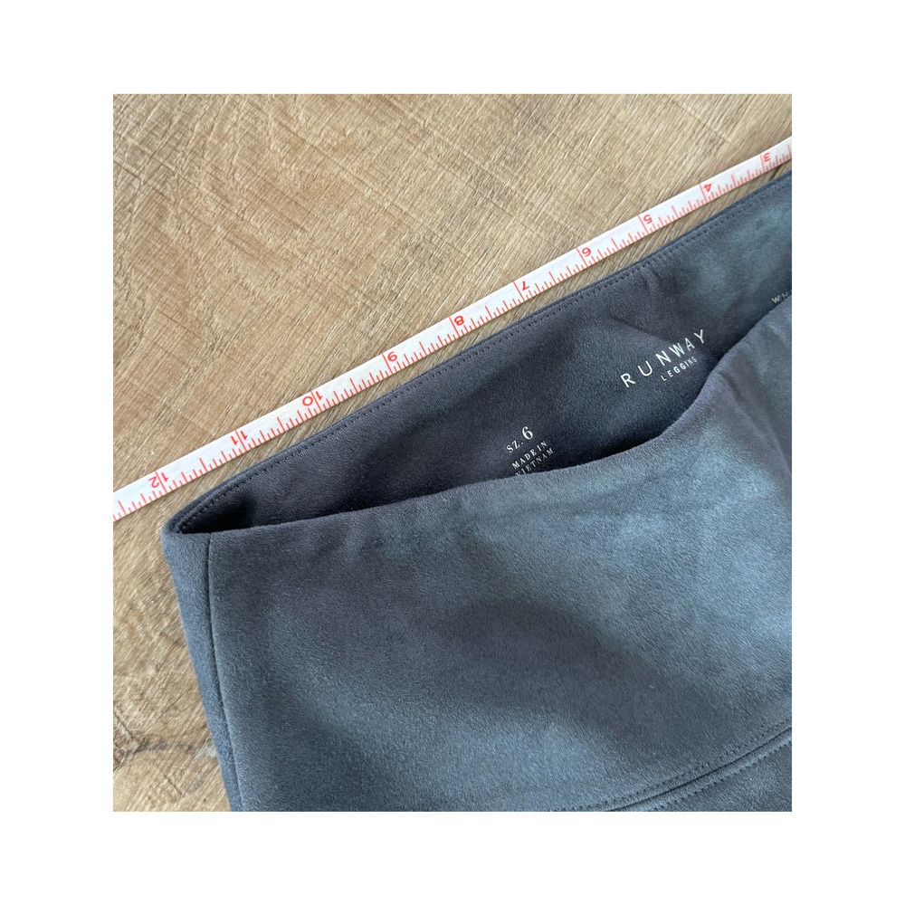 White House Black Market Runway Leggings Suede Size 6 Grey - Picture 6 of 10